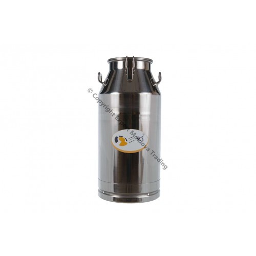 Bidon colectare EMT 50 L, inox, cu capac si clipsuri de prindere