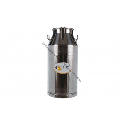 Bidon colectare EMT 50 L, inox, cu capac si clipsuri de prindere