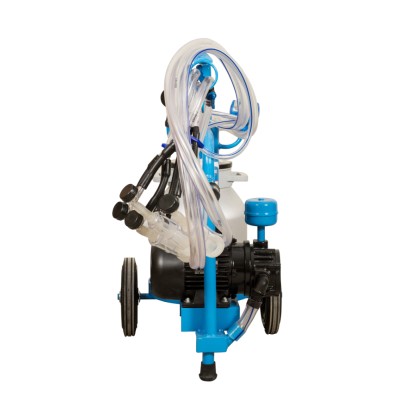 Aparat de muls oi si capre EMT BLUE 2+1GA30, un bidon aluminiu 30 litri, un post
