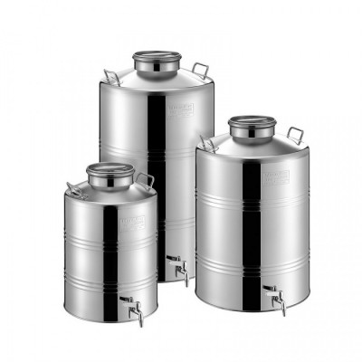 Bidon Inox MetalBox 125 L, Capac Airtight, Robinet 1/2