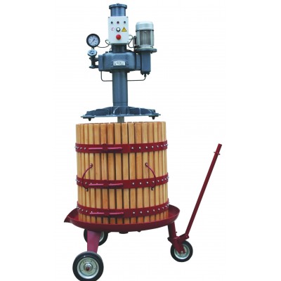 Presă hidraulică cu acţionare cu motor, cu sistem hidraulic cu coş de lemn 70 cm