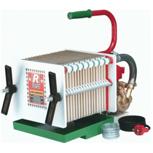 Filtru De Vin Rover Colombo 18, 18 Placi 20x20 Cm, 550-800 L/H, Pompa Bronz